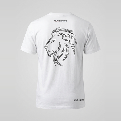 BearShape × News Gones T-shirt Lion, blanc