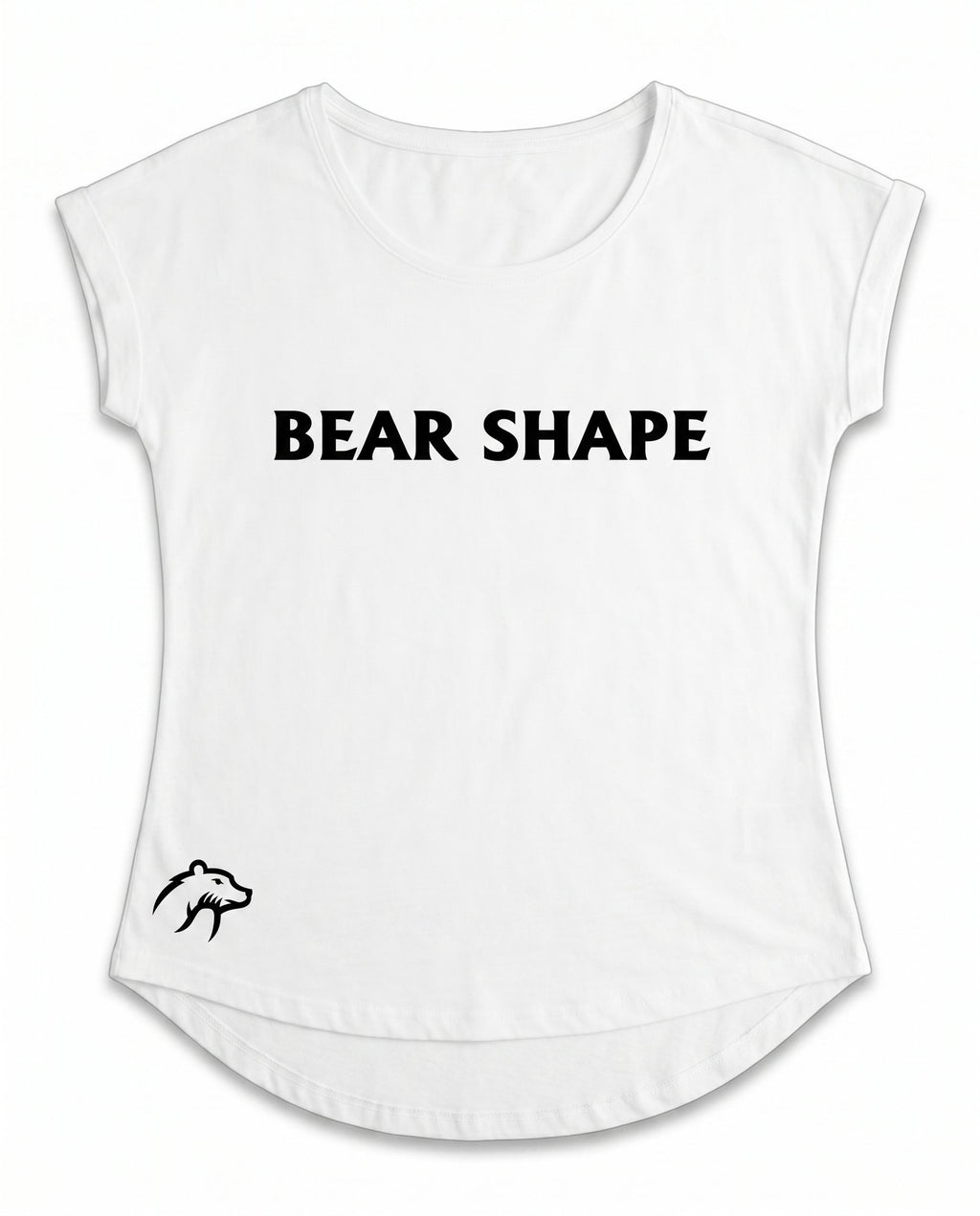 T-shirt femme blanc sport arrondi transparent