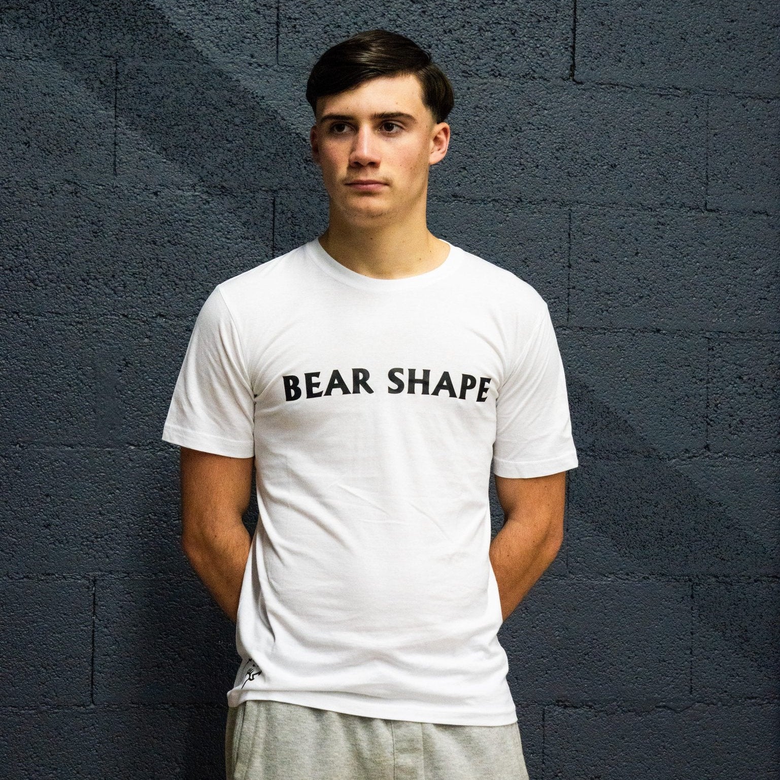 Tshirt homme sport blanc transparent torse bearshape mannequin 2
