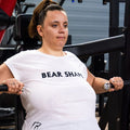 T-shirt femme blanc sport arrondi transparent 3